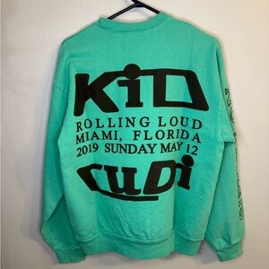 Teal rolling loud KiD Cudi Sweater